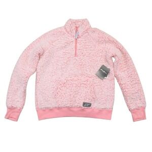 Eddie Bauer Girls Fireside Plush 1/4 Zip Salmon Size XL NWT